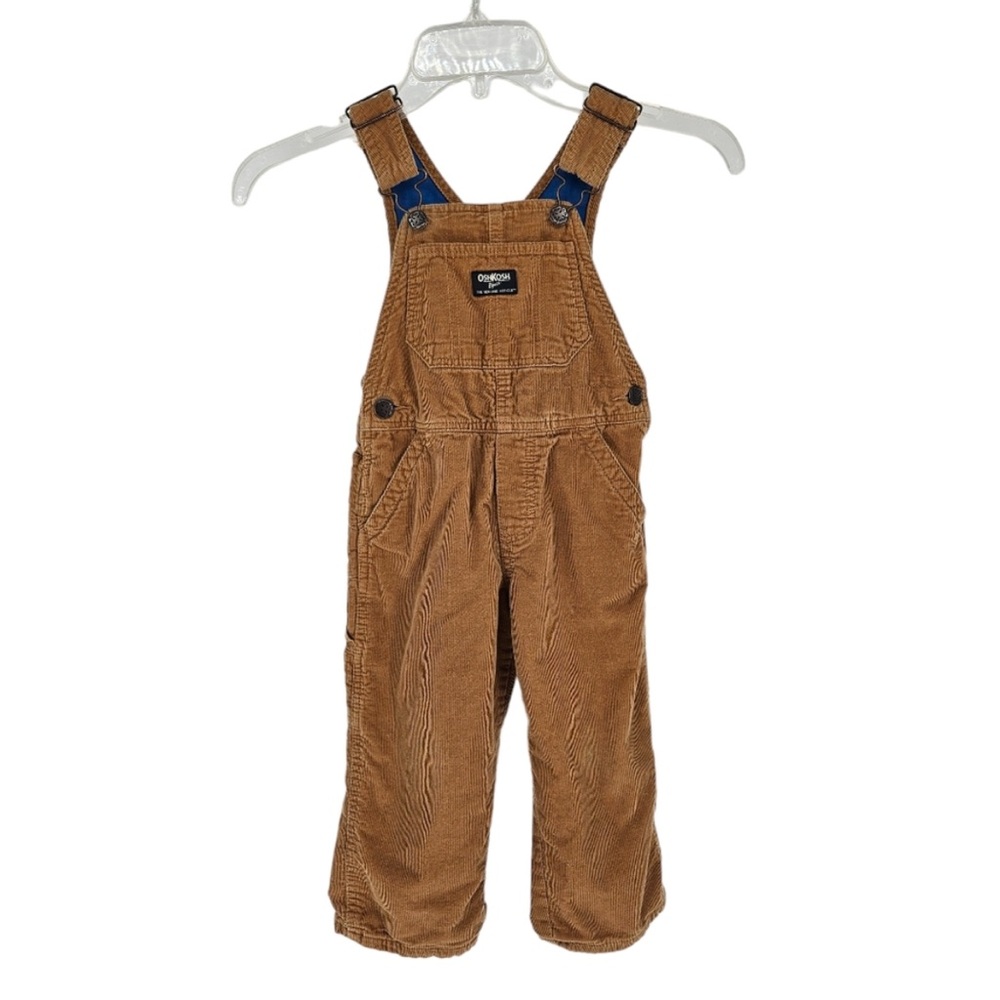 OshKosh Child's Tan Corduroy Overalls Size 2T